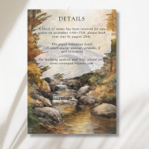 Autumn Stone Bridge River Fall Wedd Details