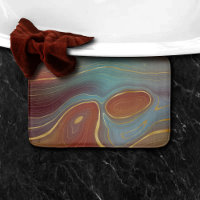 Autumn Strata | Terra Cotta Teal and Gold Agate