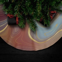 Autumn Strata | Terra Cotta Teal and Gold Agate