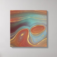 Autumn Strata | Terra Cotta Teal and Gold Agate