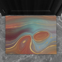 Autumn Strata | Terra Cotta Teal and Gold Agate