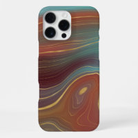 Autumn Strata | Terra Cotta Teal and Gold Agate