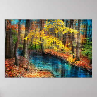 Autumn stream,poster poster