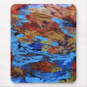 "Autumn Streams" Abstract Design Mousepad
