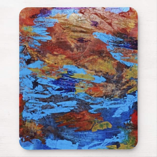 "Autumn Streams" Abstract Design Mousepad (Front)