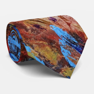"Autumn Streams" Abstract Design Tie