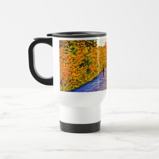 Autumn Stroll Travel Mug (Left)