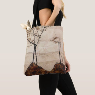 Autumn Sun and Trees by Egon Schiele, Vintage Art Tote Bag