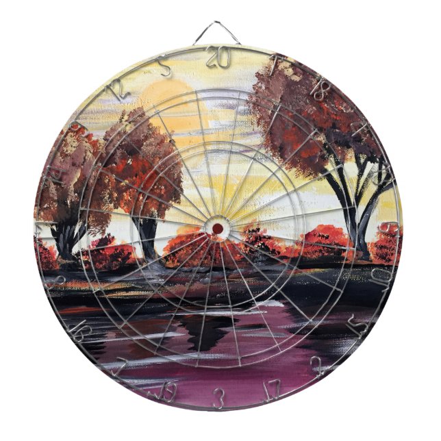 Autumn Sundown   Dartboard (Front)