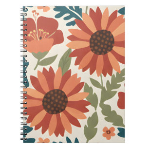 Autumn Sunflower: A Bold Botanical Illustration Notebook