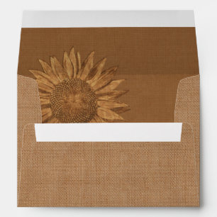 Autumn Sunflower Invitation Envelope