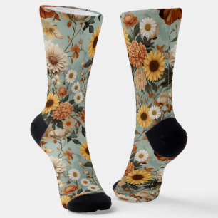 Autumn Sunflower Socks
