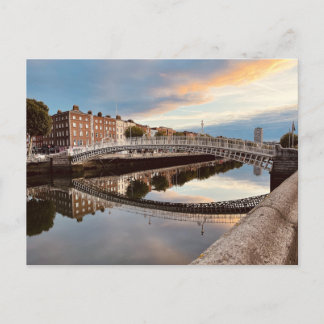 Autumn Sunrise at Ha'Penny Bridge, Dublin Postcard