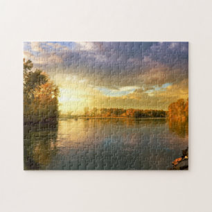 Autumn Sunrise Lake Jigsaw Puzzle