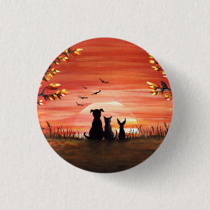 Autumn Sunset 3 Cm Round Badge