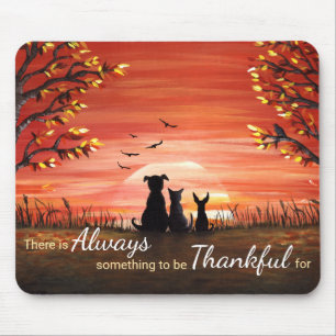 Autumn Sunset Always Thankful Mouse Mat