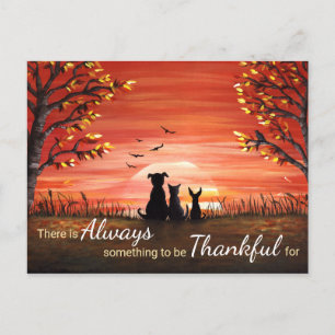 Autumn Sunset Always Thankful Postcard