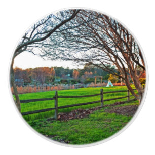 Autumn Sunset by Shirley Taylor Ceramic Knob