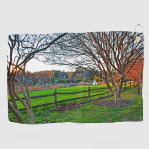 Autumn Sunset by Shirley Taylor Golf Towel