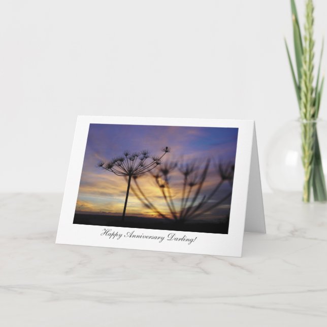 Autumn Sunset Echoes - Happy Anniversary Darling Card (Front)