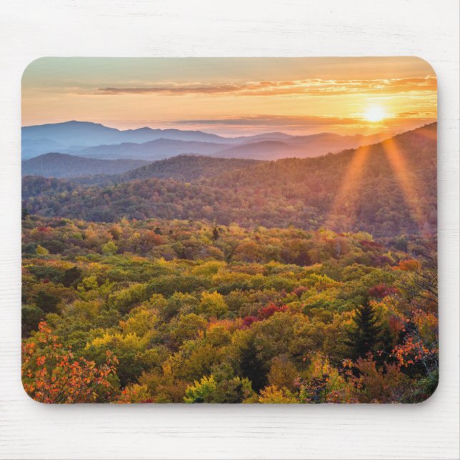 Autumn Sunset from Beacon Heights Mouse Mat (Front)