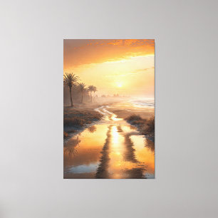 Autumn Sunset in Nature Canvas Print