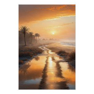 Autumn Sunset in Nature Poster