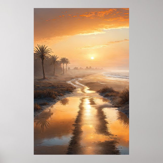 Autumn Sunset in Nature Poster (Front)