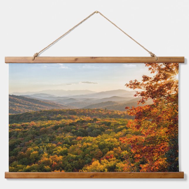 Autumn Sunset | North Carolina Hanging Tapestry (Front)