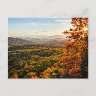 Autumn Sunset   North Carolina Postcard