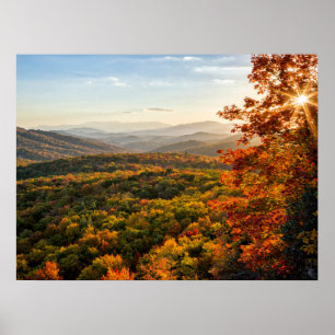 Autumn Sunset   North Carolina Poster