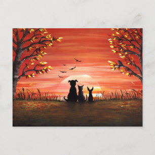 Autumn Sunset Postcard