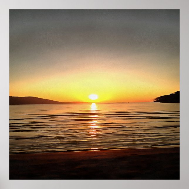 Autumn Sunset Poster (Front)