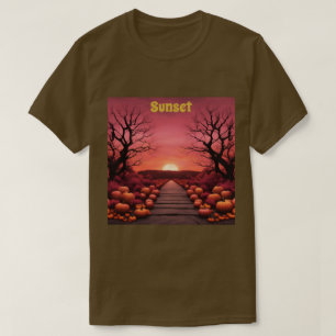 Autumn Sunset Pumpkins T-Shirt