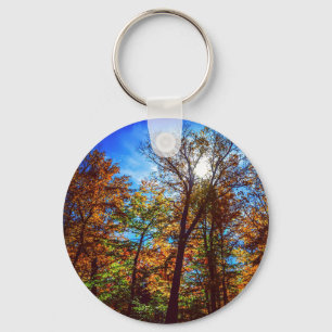 Autumn Sunshine Button Keychain