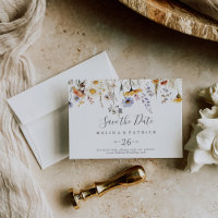 Autumn Sunshine Wildflower Horizontal Wedding