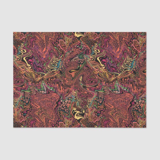 Autumn swirl marbled tissue paper thanksgiving (Front)