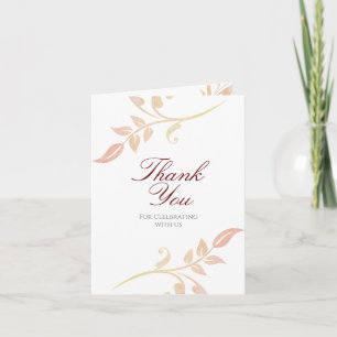 Autumn Swirl Photo Thank You Card