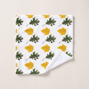 Autumn Symmetry Leaf Pattern Bath Towel Set