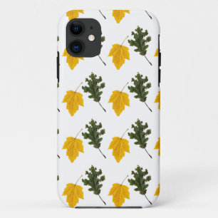Autumn Symmetry Leaf Pattern iPhone 11 Case