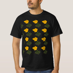 Autumn Symmetry Leaf Pattern T-Shirt
