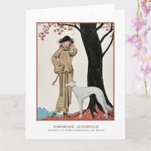 Autumn Symphony-Fashion illustration by G. Barbier Card