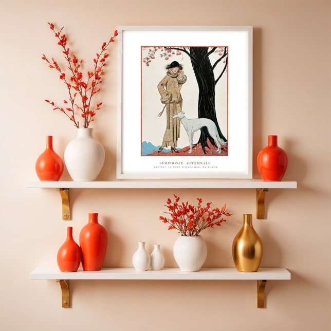 Autumn Symphony-Fashion illustration by G. Barbier Poster (Creator Uploaded)