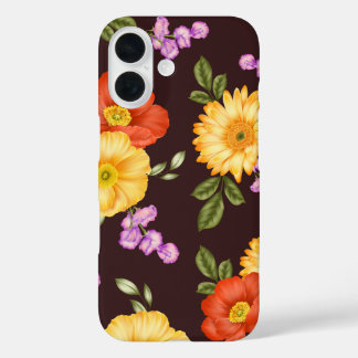Autumn Symphony – Floral Design iPhone 16 Case