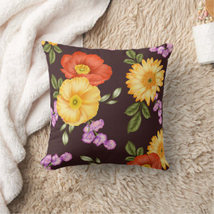 Autumn Symphony - Floral Design Cushion
