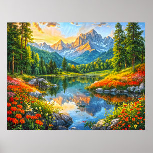 Autumn Symphony. Floral Harmony of Nature.  Poster