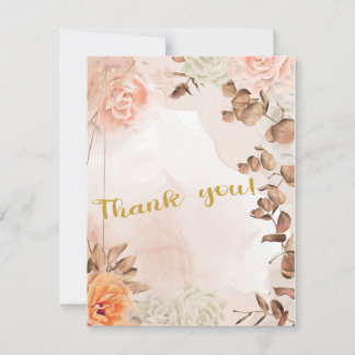 Autumn Symphony Wedding Thank You Card