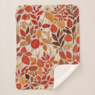 Autumn Tapestry Sherpa Blanket