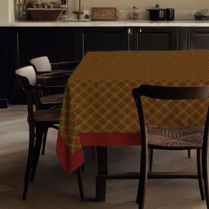 Autumn Tartan Tablecloth Elegant Chequered Style