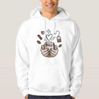 Autumn Tea Cozy Doodle Illustration Hoodie
